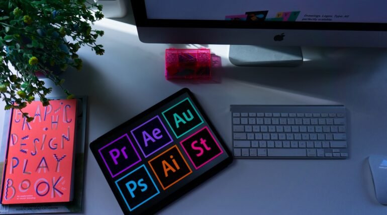 Graphic designer working on brand identity
